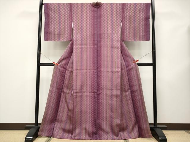 平和屋本店●希少 人間国宝 祝嶺恭子 ヤシラミ花織 紬地 逸品 未使用 CYAA4645s6