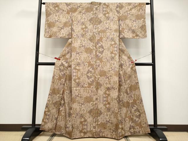 平和屋着物●極上 都喜ヱ門 本場大島紬 9マルキ 切嵌枝花文 藤絹織物謹製 逸品 未使用 CYAA4697s6
