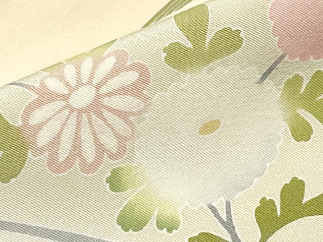 平和屋着物●極上 名門・上野家 四代目 上野真(二代目 上野為二) 訪問着 風景文 暈し染め 蜂蜜色地 逸品 CYAA4711s6