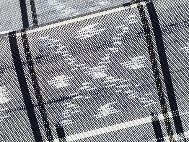 平和屋着物▽極上 本場琉球絣 単衣 手おり 知念幸助作 三越扱い 証紙付き 逸品 CYAA4718s6