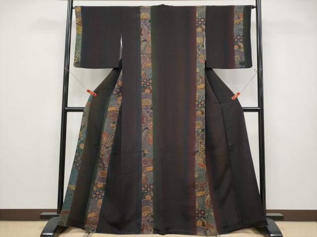 平和屋着物●極上 中国三大刺繍 スワトウ相良刺繍 総刺繍 訪問着 花唐草文 金糸 鬼しぼ縮緬 やまと誂製 逸品 CYAA4722s6