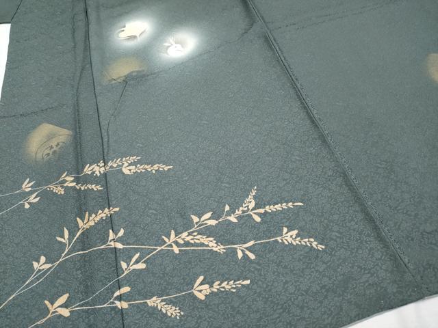 平和屋着物●極上 男性 訪問着 刺繍 動物シルエット 蛍暈し 金彩 仙斎茶色地 逸品 CYAA4759s6