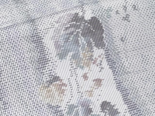 平和屋着物●極上 都喜ヱ門 本場大島紬 白大島 7マルキ 総絣 葡萄蔦の葉文 藤絹織物謹製 証紙付き 逸品 CYAA4776s6