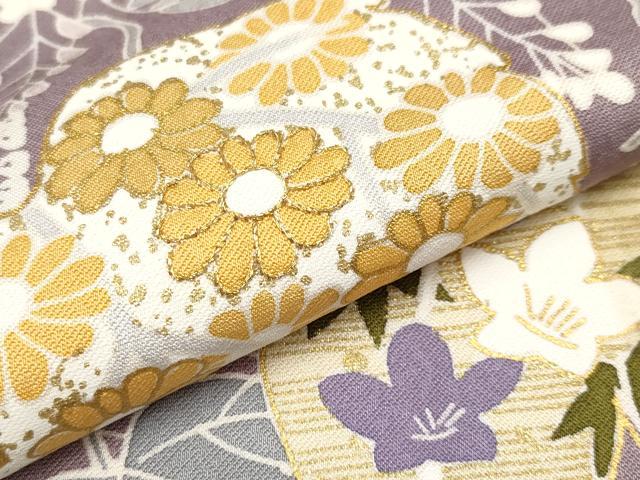 平和屋着物●極上 訪問着 刺繍 蔦の葉花文 金彩 葡萄鼠色地 逸品 CYAA4782s6