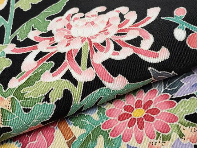 平和屋着物●極上 本加賀友禅作家 染元千紅代表 寺西一紘 黒留袖 花籠文 三越扱い 逸品 CYAA4793s6