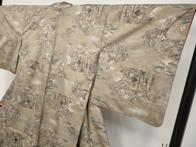 平和屋着物●極上 都喜ヱ門 本場大島紬 紬萬葉 源氏絵巻図 松原久子作 藤絹織物謹製 証紙付き 逸品 CYAA4800s6