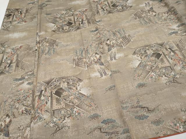 平和屋着物●極上 都喜ヱ門 本場大島紬 紬萬葉 源氏絵巻図 松原久子作 藤絹織物謹製 証紙付き 逸品 CYAA4800s6