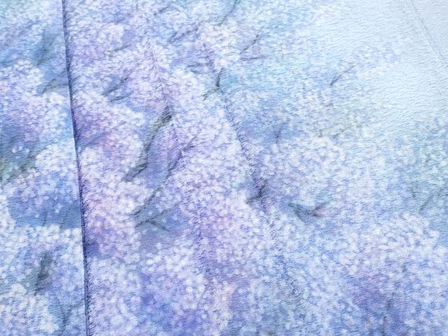 平和屋着物●極上 訪問着 枝花文 暈し染め 牡丹鼠色地 健勝苑扱い 反端付き 逸品 CYAA4803s6