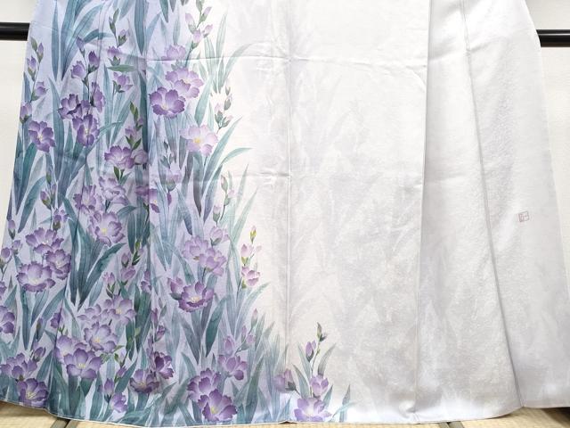 平和屋本店●極上 訪問着 作家物 手描き 草花文 暈し染め 逸品 未使用 CYAA4823s6