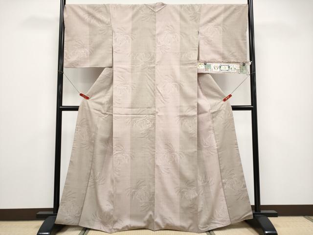 平和屋本店●極上 本場結城紬 重要無形文化財 地機 100亀甲 乱菊 証紙付き 逸品 CYAA4832s6