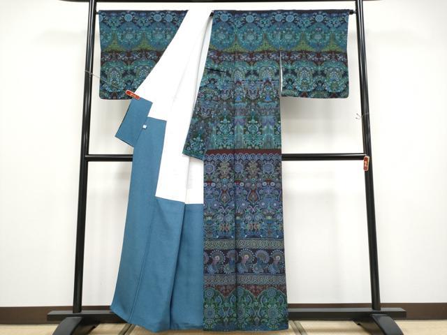 平和屋本店●極上 前田仁仙 仁仙更紗 訪問着 更紗花唐草文 逸品 CYAA4834s6