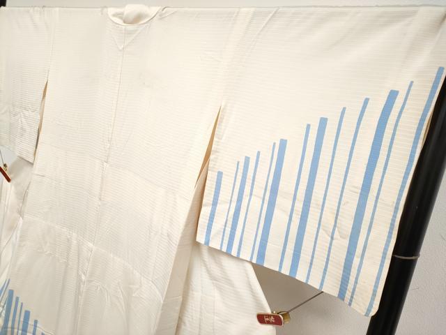 平和屋本店*極上 夏物 訪問着 お引きずり・お引き摺り 絽 舞妓 芸子 縞 八掛付き 逸品 CYAA4843s6