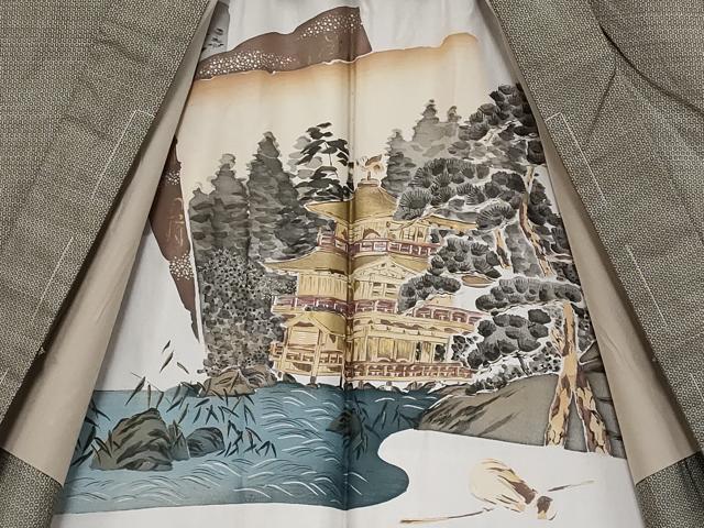 平和屋着物●極上 男性 本場大島紬 アンサンブル 100亀甲 総詰め 中川織物謹製 証紙付き 逸品 未使用 CYAA4845s6