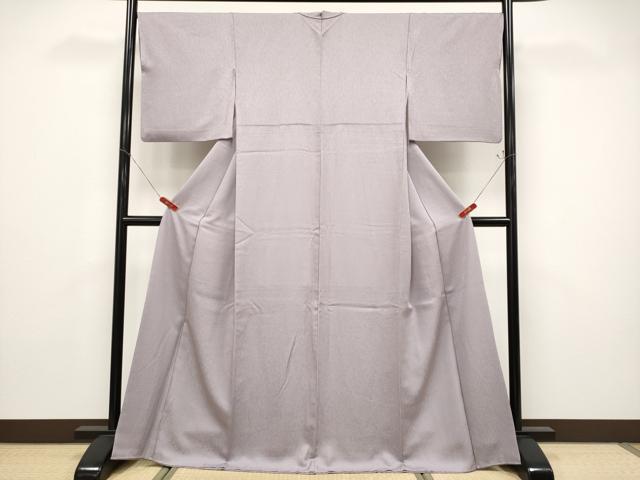 平和屋着物●極上 色無地 霞地紋 鳩羽鼠色地 逸品 CYAA4854s6