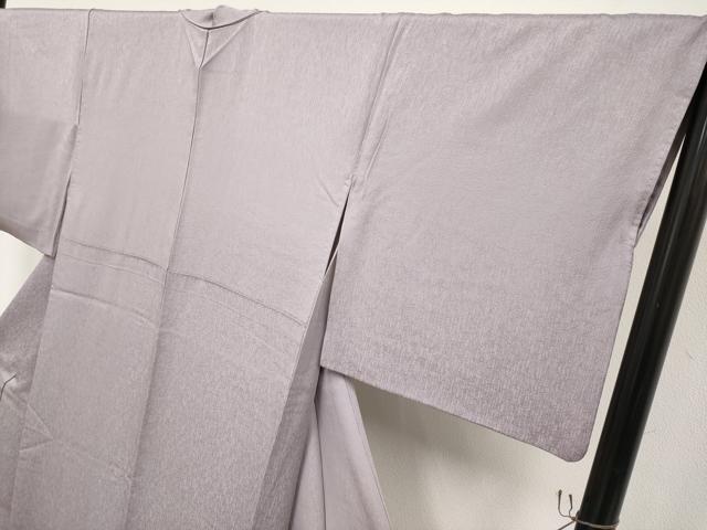 平和屋着物●極上 色無地 霞地紋 鳩羽鼠色地 逸品 CYAA4854s6