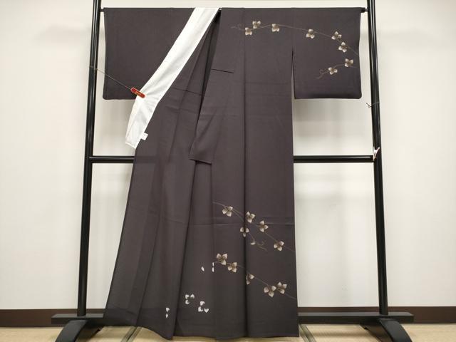 平和屋着物*極上 夏物 訪問着 網代紋紗 葵 金彩 紅消鼠色地 鈴乃屋扱い 逸品 CYAA4860s6