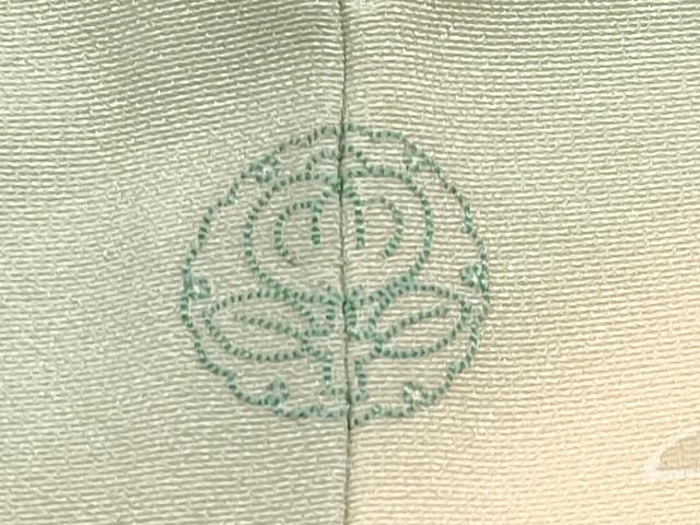 平和屋本店●極上 創業460年・千總 訪問着 駒刺繍 枝花文 暈し染め 金彩 柳鼠色地 逸品 CYAA4867s6