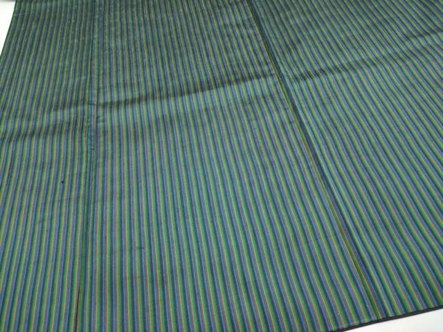 平和屋着物●極上 男性 紬 アンサンブル 縞 逸品 CYAA4872s6