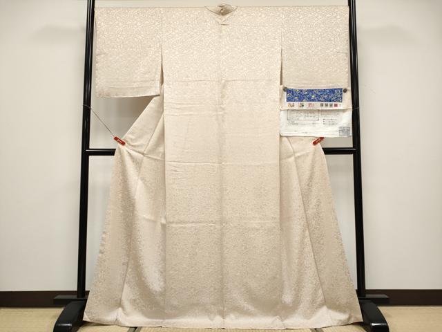 平和屋着物●極上 BANKANわものや 色無地 背抜き仕立て ミロ 星座 亜麻色 シャンパンゴールド 反端付き 逸品 未使用 CYAA4883s6
