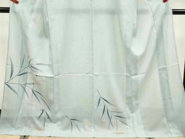 平和屋着物*極上 夏物 訪問着 絽 蛍 金彩 青磁鼠色地 洗える着物 逸品 CYAA4885s6