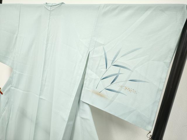 平和屋着物*極上 夏物 訪問着 絽 蛍 金彩 青磁鼠色地 洗える着物 逸品 CYAA4885s6
