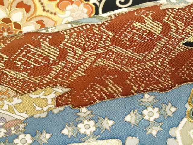 平和屋本店●極上 創業460年・千總 黒留袖 駒刺繍 正倉院更紗唐草文 金彩 高島屋扱い 逸品 CYAA4946s6