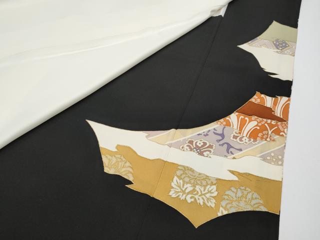 平和屋本店●極上 創業460年・千總 黒留袖 駒刺繍 正倉院更紗唐草文 金彩 高島屋扱い 逸品 CYAA4946s6