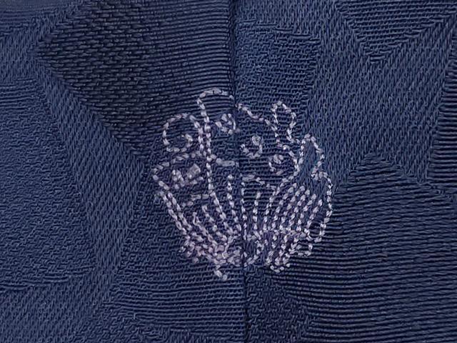 平和屋着物●極上 藍造り国選定無形文化財 藍師・佐藤昭人 色無地 色紙地紋 濃紺地 逸品 未使用 CYAA4956s6