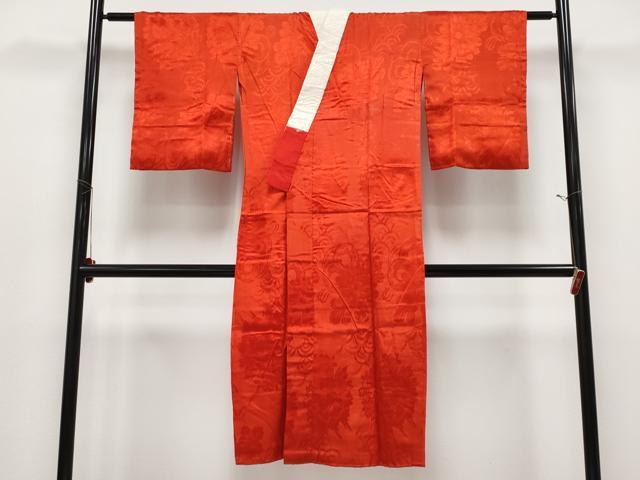 平和屋本店●極上 アンティーク 大正ロマン 長襦袢 袷 花青海波地紋 逸品 CYAA4966s6