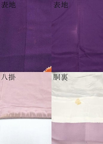 平和屋本店●極上 お引きずり・お引き摺り 訪問着 水玉 桑の実色地 逸品 CYAA4992s6