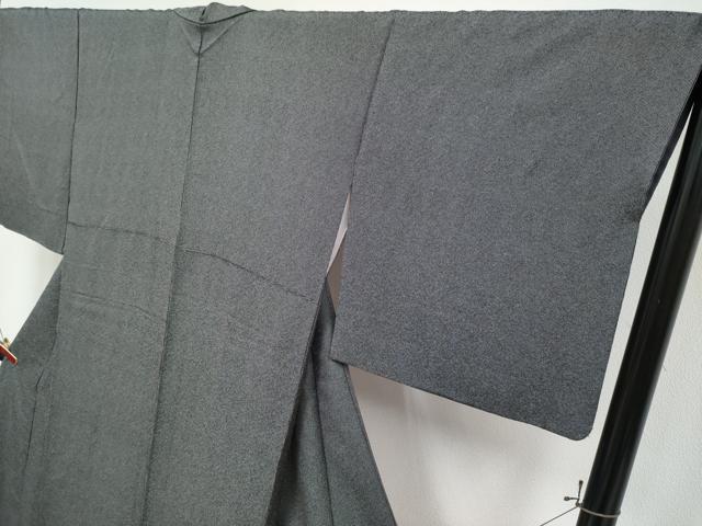 平和屋着物●極上 伝統工芸師 服部光擴 江戸小紋 角通し 黒地 逸品 CYAA5004s6