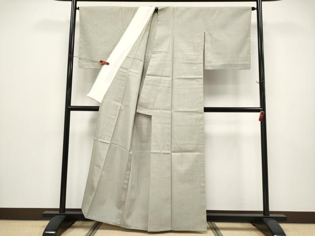 平和屋本店▽極上 本場結城紬 重要無形文化財 単衣 色無地 砂色 証紙付き 逸品 未使用 CYAA5031s6