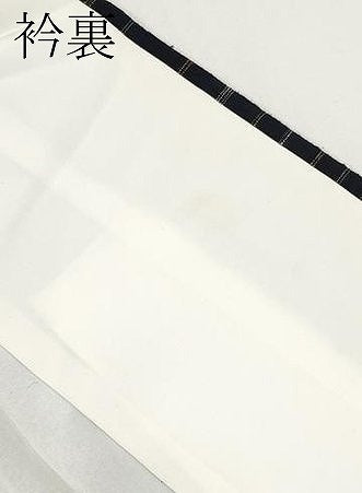 平和屋本店●極上 郡上紬 草木染 横段文 濃紺地 逸品 CYAA5058s6