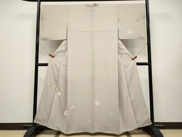 平和屋本店●極上 山口美術織物 皇室 伊勢神宮御用 西陣織 訪問着 唐織 花丸文 金銀糸 灰梅色地 逸品 CYAA5074s6