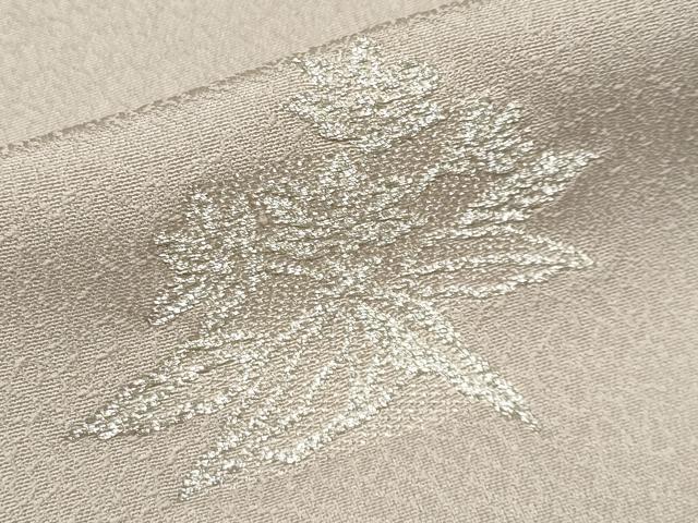 平和屋本店●極上 山口美術織物 皇室 伊勢神宮御用 西陣織 訪問着 唐織 花丸文 金銀糸 灰梅色地 逸品 CYAA5074s6