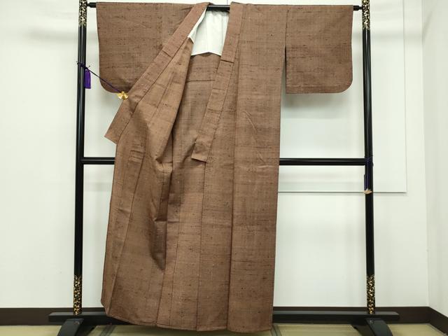 平和屋本店■希少 ざざんざ織 単衣 逸品 CZAA1129s5