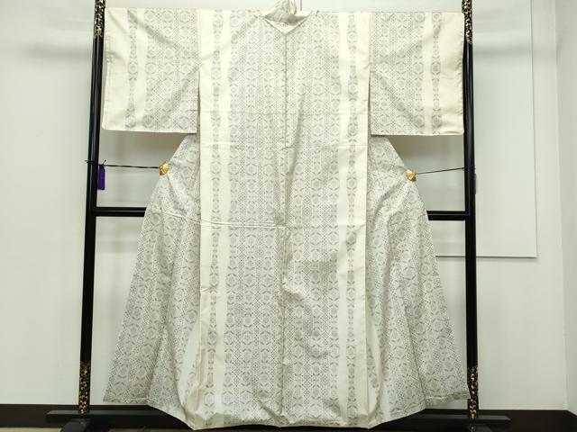 平和屋本店■希少 本場大島紬 龍郷絣 白大島 逸品 CZAA1134s5