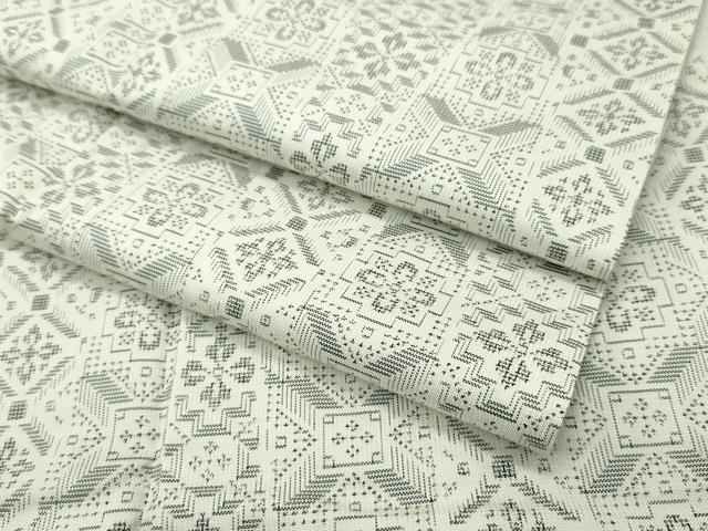 平和屋本店■希少 本場大島紬 龍郷絣 白大島 逸品 CZAA1134s5