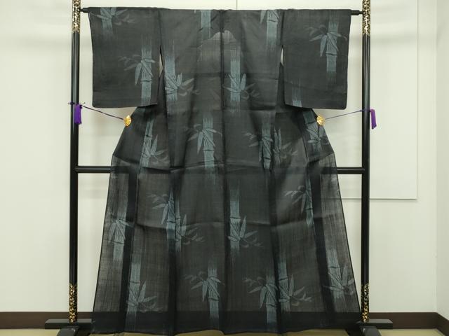 平和屋本店■極上 夏物 重要無形文化財 本場宮古上布 笹竹文 苧麻 逸品 未使用 CZAA1264s5