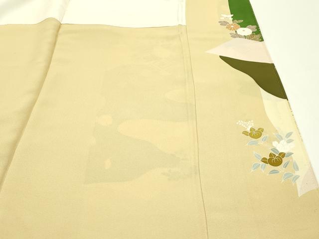 平和屋本店■極上 創業460年・千總 訪問着 駒刺繍 道長草花文 飴色地 逸品 CZAA1320s5