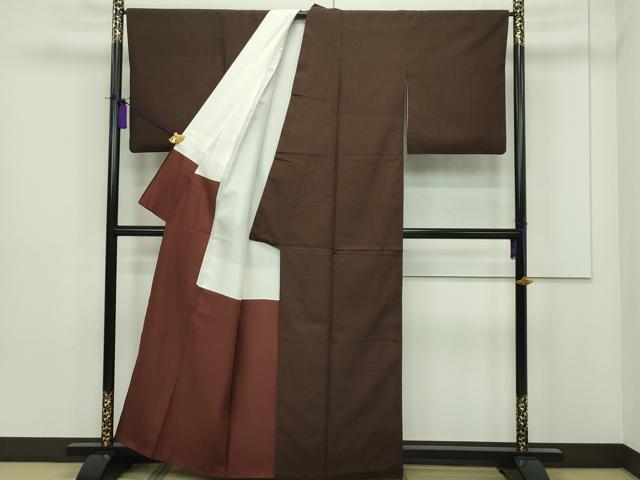 平和屋本店■希少 小大丸 士乎路紬 縞 証紙・たとう紙付き 逸品 CZAA1374s5