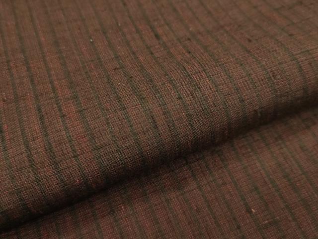 平和屋本店■希少 小大丸 士乎路紬 縞 証紙・たとう紙付き 逸品 CZAA1374s5