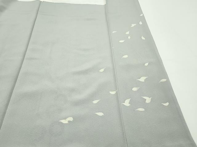 平和屋本店●極上 鎌倉友禅 坂井教人 日本工芸会正会員 訪問着 枝垂れ花文 金銀彩 逸品 CZAA1399s5
