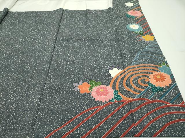 平和屋本店■極上 京加賀友禅 松本健一 振袖 鴛鴦 たたき染め 逸品 CZAA1448s5