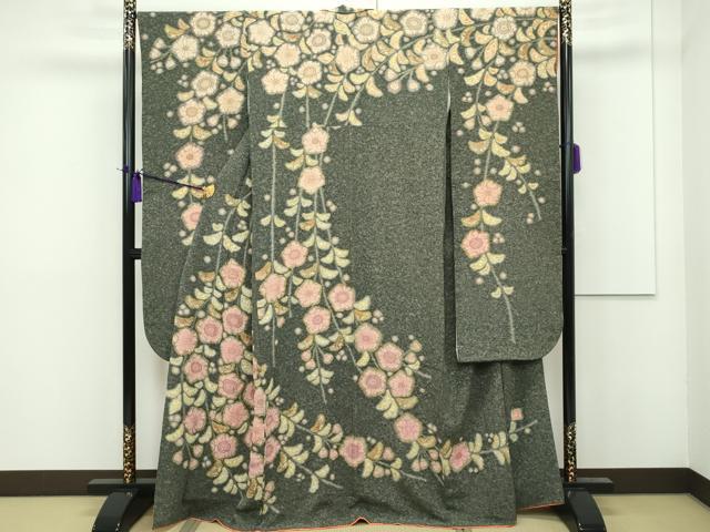 平和屋本店■最高級 初代 久保田一竹 幻の辻が花 辻が花88個 振袖 絞り 逸品 CZAA1449s5