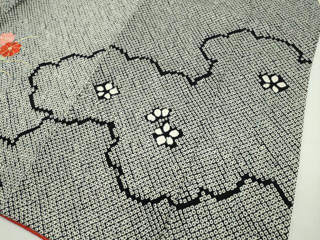 平和屋本店■極上 七五三 女の子 7歳 祝着 総絞り 総刺繍 熨斗草花文 金糸 逸品 CZAA1524s5
