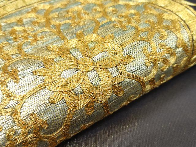 平和屋本店■極上 西陣 川島織物 太鼓柄袋帯 総刺繍 駒刺繍 手刺繍 連珠円文 共箱付き 逸品 CZAA1598s5