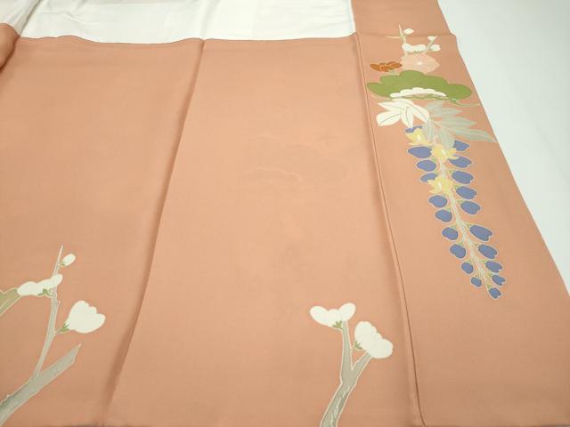 平和屋本店■極上 創業460年・千總 振袖 駒刺繍 草花松文 金彩 そひ色地 逸品 CZAA1606s5