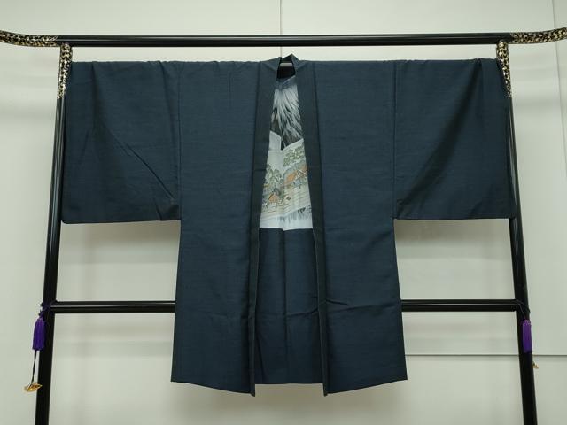 平和屋本店■極上 男性 結城紬 アンサンブル 杢 証紙付き 逸品 CZAA1612s5