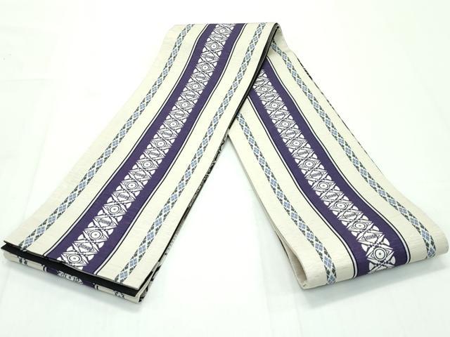 平和屋本店■極上 両面 半幅帯 WAKKA ワッカ うさぎ 遊禅庵 逸品 未使用 CZAA1650s5